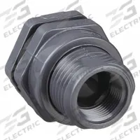 HAYWARD Bulkhead Tank Fitting: PVC Body, 2 in Female NPT Threaded Inside, FKM Gasket (MPN BFAS1020TFS). Key specifications — Fitting Material: PVC; Brand: HAYWARD.