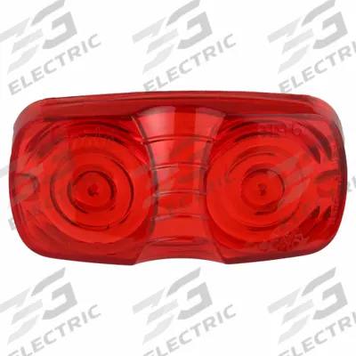 GROTE Replacement Lens: Rectangular, Clearance and Marker Light, 2 in Ht - Vehicle Lighting - Rectangular Replacement Lenses