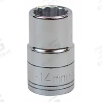 SK PROFESSIONAL TOOLS Socket: Metric, 1/2 in Drive Size, 14 mm Socket Size, 12-Point, Std, Chrome (MPN 40314). Key specifications — attr1204417: SK PROFESSIONAL TOOLS; attr1204392: Chrome.