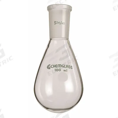 CHEMGLASS Distilling Flask: 50 mL, Colorless, Round, A - Glass Distilling Flasks