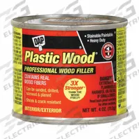 DAP Filler: Plastic Wood, 4 oz Container Size, Can, Natural, Wood Filler (MPN 21502). Key specifications — Series: Plastic Wood; Color: Natural; Finishing Features: Sandable; Brand: DAP.