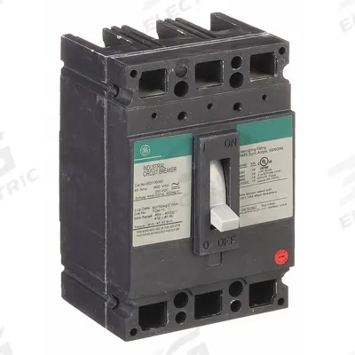 GE Molded Case Circuit Breaker: 60 A Amps, 18kA at 120/240/277/480V AC, Fixed - TED-, TEHD-Frame GE Molded Case Circuit Breakers