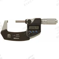 MITUTOYO IP65 Digital Outside Micrometer: 1 in to 2 in /50.8 mm to 76.2 mm, Inch/Metric, IP65 (MPN 293-345-32CAL). Key specifications — attr1182744: 0.00005 in/0.001 mm; attr1182751: Certificate of Inspection; attr1182776: IP65; attr1182741: MITUTOYO; attr1182743: +/- 0.00005 in; attr1182759: Yes.