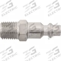 SPEEDAIRE Quick Connect Hose Coupling: 3/8 in Body Size, 3/8 in Hose Fitting Size, MNPT, Male (MPN 30E706). Key specifications — Brand: SPEEDAIRE; Thread Size: 3/8"-18; Hose Fitting Gender: Male.
