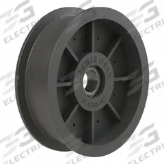 BREWER MACHINE & GEAR Flat Belt Idler Pulley: 43/64 in Bore, 3.5 in OD, Nylon, Ball Bearing (MPN BF3501). Key specifications — Bearing Type: Ball; Brand: BREWER MACHINE & GEAR.