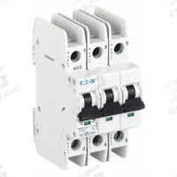 EATON IEC Miniature Circuit Breaker: 5 A Amps, 48/96V DC, 10kA at 277/480V AC, Screw Clamp, C (MPN FAZ-C5/3-NA). Key specifications — DC Voltage Rating: 48/96V DC; Max. AIR Rating: 10kA at 277/480V AC; Terminal Connection: Screw Clamp; Brand: EATON.