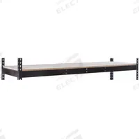 HALLOWELL Shelf: 96 in x 48 in, 620 lb Load Capacity, Particleboard, Black, Shelf (MPN DRHCPL9648ME). Key specifications — Decking Material: Particleboard; Includes: (2) Center Supports; Shelf Configuration: Single Straight; Color: Black; Frame Material: Steel; Brand: HALLOWELL; Frame Finish: Powder Coated; Product Type: Shelf.