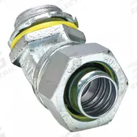 Liquid-Tight Conduit Fitting: Steel/Iron, 2 in Trade Size, Insulated, 45° Elbow (MPN 3448). Key specifications — Insulated: No; Trade Size: 2 in; Box Connection: 2 in MNPT; Material: Iron; Steel; Color: Gray; For Use With: Flexible Liquid Tight Metallic Conduit; Flexible Liquid Tight Non-Metallic Type B Conduit.