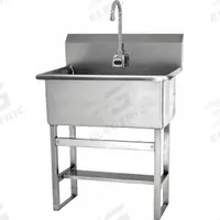 SANI-LAV Scrub Sink: 45 1/2 in Overall Ht, 22 in Bowl Lg, 10 1/2 in Bowl Dp, 2 gpm Flow Rate, Sensor (MPN 531FA). Key specifications — Includes Side Splash: Side Splash Not Included; Power Source: AC Powered; Brand: SANI-LAV.