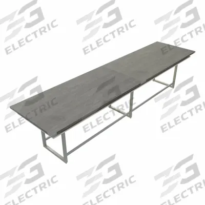 MIRELLA Conference Table: Rectangle, Fiberboard, Stone Gray, 47 1/4 in Overall Lg - Rectangular Conference Tables