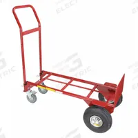 DAYTON Convertible Hand Truck: 650 lb as Hand Truck, Dual-Handle, Red, 14 in W x 8 in D (MPN 4W323). Key specifications — Color: Red; Brand: DAYTON.