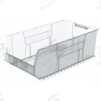 AKRO-MILS Super Size Bin: 29 7/8 in Overall Lg, 16 1/2 in x 11 in, Clear, Stacking Capable (MPN 30293SCLAR). Key specifications — Mobility: Stationary; Material: Plastic; Brand: AKRO-MILS; Stackable: Stacking Capable.