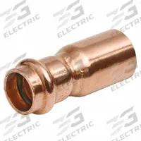 NIBCO Press Reducer Fitting: Straight, 2 1/2 in CTS x 1 1/4 in CTS size, Press-fit x FTG, Copper (MPN 9009450PC). Key specifications — Brand: NIBCO; Series: Press System; Broad - Material for Bullet: Copper Or Bronze; Brand - Broad: NIBCO.