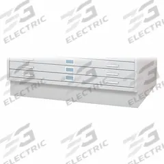 SAFCO PRODUCTS Flat File Cabinet Base: White, 1 1/2 in Overall Ht, 26 3/4 in Overall Dp, Closed Base (MPN 4995WHR). Key specifications — attr988652: SAFCO PRODUCTS; attr988656: White.
