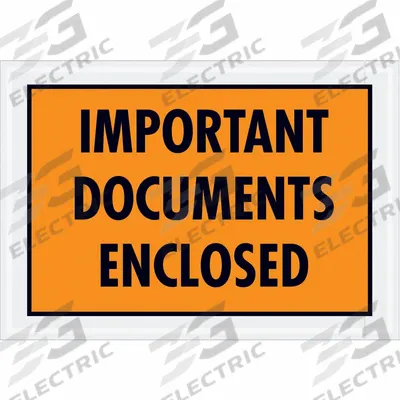 APPROVED VENDOR Packing List Envelopes: 7 1/2 in x 5 1/4 in, Important Documents Enclosed - Printed Packing List Envelopes