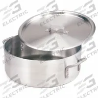 CRESTWARE Brazier: 13 3/8 in Dia, 10 qt Capacity, 4 3/8 in Overall Ht, Aluminum, 5 mm Gauge (MPN BZR10)