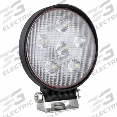 GROTE Small round work lamp: Round, Flood, LED, Bracket, Blunt Cut Wires - Vehicle Floodlights