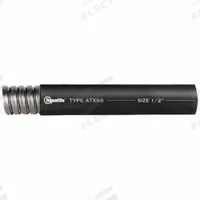 Liquid Tight Conduit: 1 in Trade Size, Black, 100 ft Nominal Lg, ATXSS (MPN ATXSS-13). Key specifications — Conduit Color: Black; Brand: LIQUATITE; Series: ATXSS.
