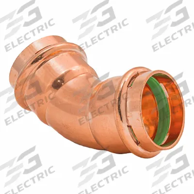 QUICKFITTING SUREPRESS Press Copper 45-Degree Elbow: 1 1/2 in CTS x 1 1/2 in CTS size - Plumbing Copper & Bronze Press Tube Fittings with Seal Window
