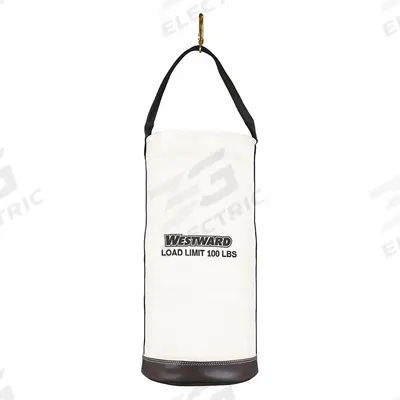 WESTWARD Bucket Bag: 12 in W x 17 in H x 12 in L, Off-White, Canvas, 0 Pockets - Canvas Bucket Bags