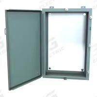 HAMMOND Electrical Enclosure: Steel, 30 in x 20 in x 8 in, NEMA 12/13/3R/4, w/Panel, Solid Cover (MPN 1418N4F8). Key specifications — Closure Method: Clamps; Brand: HAMMOND; Knockouts: Not Included.