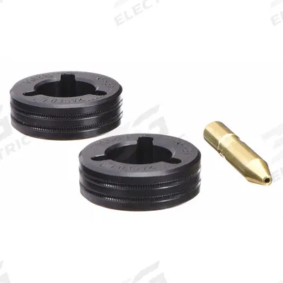 MILLER ELECTRIC Drive Roll Kit: 2-Roll, 0.035 in, V-Knurl - 2-Roll Kits with Inlet Guide for Miller