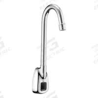 SLOAN Bathroom Sensor Faucet: Optima, Brass, Chrome Finish, Single-Post, Plug-In, Back-Check Tee (MPN ETF500-P). Key specifications — Brand: SLOAN; Includes: Wall Mount; Series: Optima.