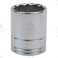 SK PROFESSIONAL TOOLS Socket: Metric, 1/2 in Drive Size, 25 mm Socket Size, 12-Point, Std, Chrome (MPN 40325). Key specifications — attr1204417: SK PROFESSIONAL TOOLS; attr1204392: Chrome.