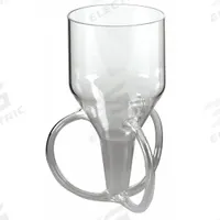 BRANSON Rosette Cooling Cell: 2 3/4 in Overall Dia, 6 1/4 in Overall Lg, 2 3/4 in Overall Wd, Glass (MPN 201-123-002). Key specifications — Product Type: Rosette Cooling Cell; Compatible with Manufacturer Model Number: 101-063-592R; Material: Glass; Brand: BRANSON.