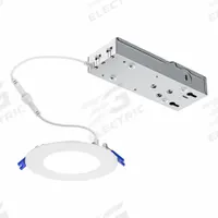 LIGHTOLIER LED Recessed Downlight: 4 in Dia, 540 lm_700 lm, 2700K/3000K/3500K/4000K/5000K, 11 W (MPN FD4RSLMZ10SCTUW). Key specifications — Trim Color: White; LED Replacement For: 60W INC; Dimmable: Yes; Color Temperature: 2700K; Brand: LIGHTOLIER; Voltage: 120 to 277V AC.