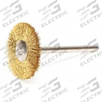 WEILER Wire Wheel Brush: Crimped Brass, 1" Dia x 1/8" Wd, 1/8" Shank, 0.005" Fill (MPN 91208). Key specifications — Brand: WEILER.