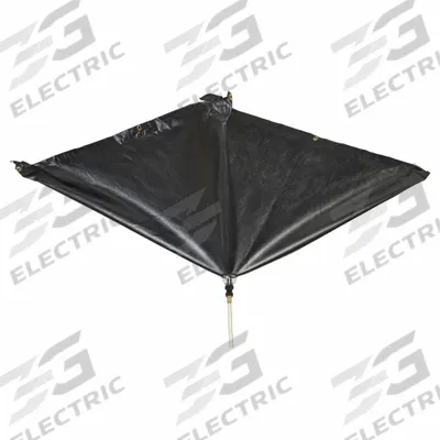 PIG Leak Diverter Tarp: 5 ft Lg, 5 ft Wd, Magnetic Corners Leak Diverter Mounting - Under the Ceiling Leak Diverters