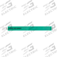 ID Wristband: Latex Allergy, 10 in Overall Lg, 3/4 in Overall Wd, Tyvek®, Green, 500 PK (MPN ALR-TP-35). Key specifications — attr1085229: Green; attr1126094: Green.