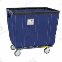 R&B WIRE PRODUCTS INC. Basket Truck: 10 cu ft, 600 lb, 34 in L x 22 1/2 in W x 26 in H, Navy Blue (MPN 408SOC/ANTI/NVY). Key specifications — Brand: R&B WIRE PRODUCTS INC.; Liner Color: Navy Blue; Caster/Wheel Configuration: (4) Swivel; Assembled/Unassembled: Assembled.