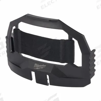MILWAUKEE Headlamp Mount: PC/ABS, Black/Red - Helmet & Head Mounts