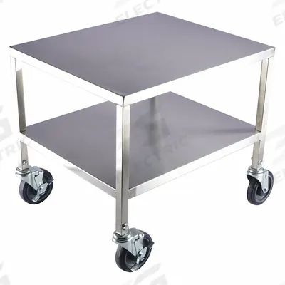 APPROVED VENDOR Utility Cart: 500 lb, 24 in L x 20 in W Shelf, 2 Shelves, Silver - Corrosion-Resistant Utility Carts