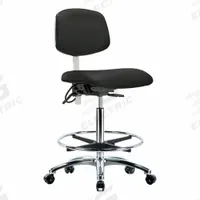 ESD/Cleanroom Task Chair: Vinyl, Armless, Ht Range 26 1/4 in to 36 in, 19 in Seat Wd, 18 in Seat Dp (MPN BR-NECR-HBCH-CR-T1-A0-CF-EC-ESDBLK). Key specifications — Foot Support: Yes; Back Tilt Backward: 13.5°; Back Tilt Forward: 10.5°; Base Material: Aluminum; Brand: APPROVED VENDOR; Product Type: Cleanroom Task Chair; Cleanroom Class: ISO 5; ESD-Safe: ESD-Safe.