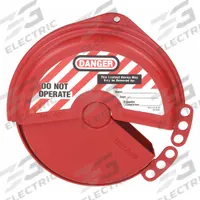 MASTER LOCK Gate Valve Lockout: Collapsible Gate Valve Lockout, For 5 in Max Hand Wheel Dia, Red (MPN 481). Key specifications — Brand: MASTER LOCK.