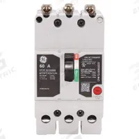 GE Molded Case Circuit Breaker: 60 A Amps, 25kA at 277/480V AC, Fixed, Lug, ABC, Std (MPN TEYD3060B). Key specifications — Series: TEY; Max. AIR Rating: 25kA at 277/480V AC; Instantaneous Trip: Fixed; Terminal Connection: Lug; Phase Connection: ABC.