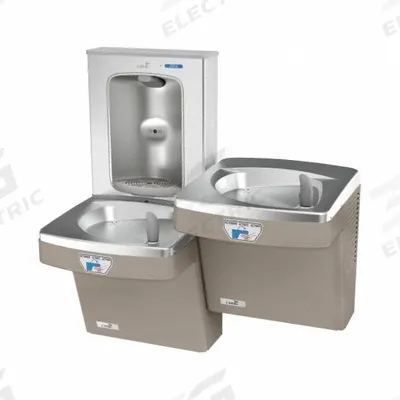 OASIS Bi-Level Drinking Fountain with Bottle Filler: On-Wall, 8 gph @ 50°F, Touchless Sensor - On-Wall Two-Level Drinking Fountains with Bottle Fillers