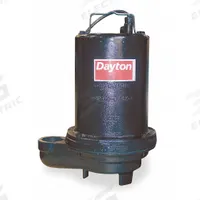 DAYTON Effluent Pump: 1 hp, 460V AC, Three Phase, 85 gpm Flow Rate @ 10' of Head, 109 ft Max. Head (MPN 4HU78). Key specifications — Impeller Material: Polypropylene; Rated Voltage: 460V AC; Brand: DAYTON; Switch: Not Included.