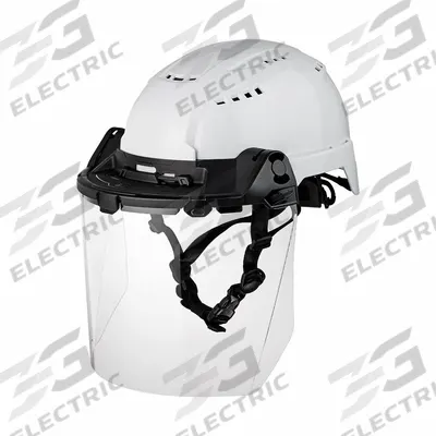 MILWAUKEE Face Shield: Uncoated, Dielectric/Reusable, Clear - Milwaukee Face Shield Assemblies for Hard Hats