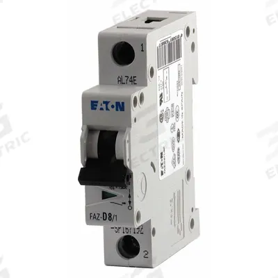 EATON Supplementary Protector: 63 A Amps, 48V DC, 15kA at 277V AC, Lug, FAZ, 277/480V AC - C-Curve, 1-Pole UL1077 DIN Rail-Mount Supplementary Protectors