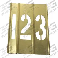 APPROVED VENDOR Stencil Set: 0 to 9/Dash (-)/Period (.), 2 in Character Ht, Brass, Interlocking (MPN 20Y512). Key specifications — Includes: Ender; Characters Included: 0 to 9; Brand: APPROVED VENDOR; Included Characters: Dash (-).