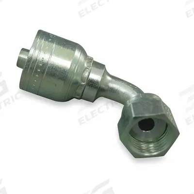 AEROQUIP Hydraulic Crimp Fitting: Steel x Steel, 90° Elbow, -16 For Hose Dash Size - Aeroquip Crimp Hydraulic Hose Fittings with ORS Connection