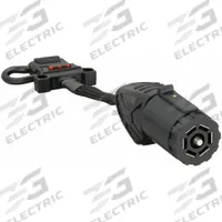 HOPKINS TOWING SOLUTIONS Wiring Adapter: 7-Way Blade, 4-Way Flat, Plastic, 2 1/4 in Overall Lg (MPN 47340)