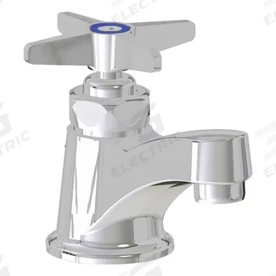 CHICAGO FAUCETS Low Arc Bathroom Faucet: 700, Cast Brass, Polished Chrome Finish - Single-Post Handle Bathroom Faucets