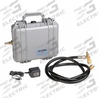 CO Monitor: 150 psi Max Pressure, 1/4 in Hansen, AC Power/Battery Operated (MPN 9871-02). Key specifications — Fittings: 1/4 in Hansen; Power Options: AC Power; Includes: Pressure Regulator.