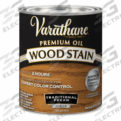 VARATHANE Wood Stain: Wood Stain, Interior, Oil, 1 qt Container Size, Wood, Satin - Wood Stains