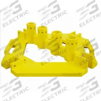 GARLOCK SAFETY SYSTEMS Guardrail Base: Temporary, Base, Guardrail 200, Yellow, Steel (MPN 155160). Key specifications — Fold-Down Capable: No; Guardrail Component: Base; Material: Steel; Color: Yellow; For Use With: Guardrail 200; Installation Type: Temporary; Sub-brand: RailGuard 200(TM); Brand: GARLOCK SAFETY SYSTEMS.